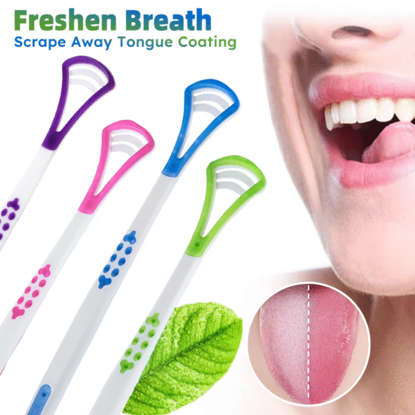 Tongue Scraper Cleaners Reusable Oral Health Cleaning Brush