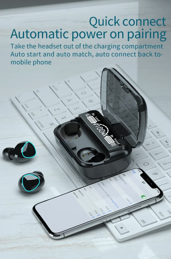 M10 Wireless Earphones 9D Stereo